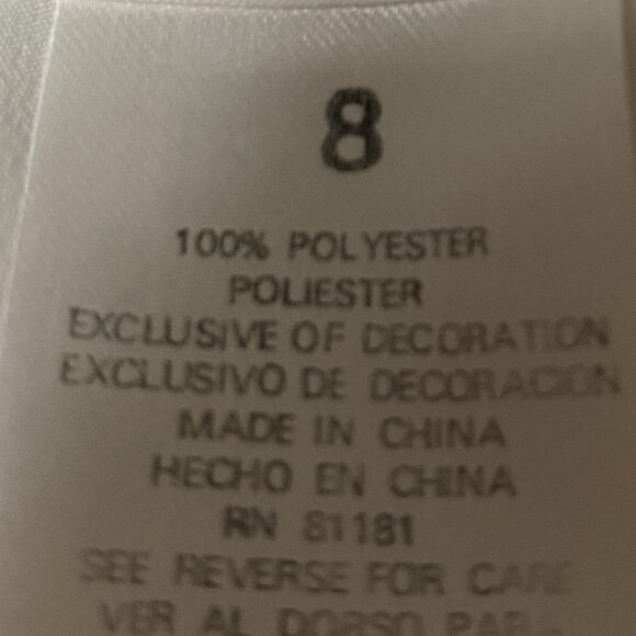 Kathy Che, short sleeve white, button-down, beautifully decorated blouse, size 8 - Picture 9 of 10